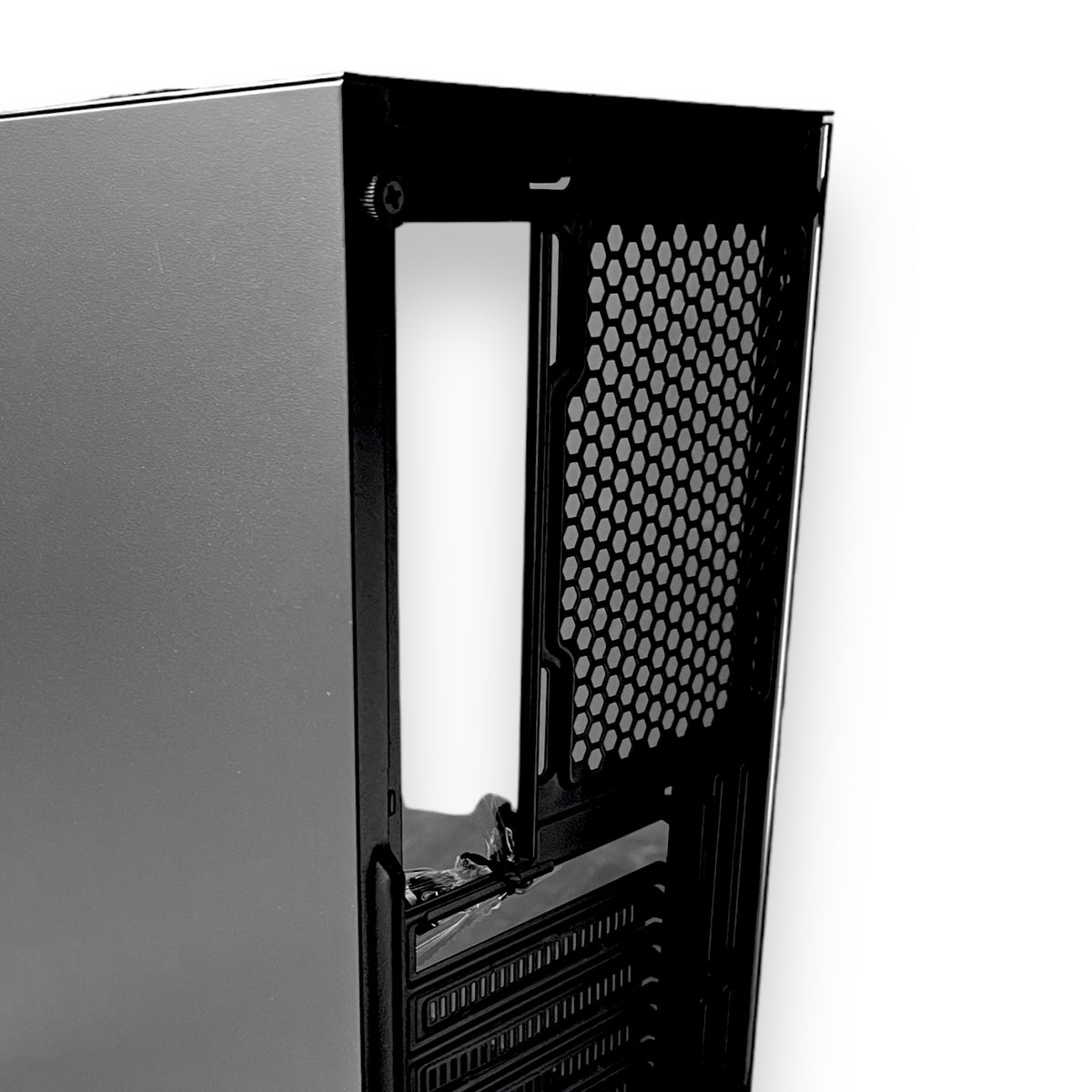 Case gamer RXE 05 FB negro con panel lateral de vidrio templado