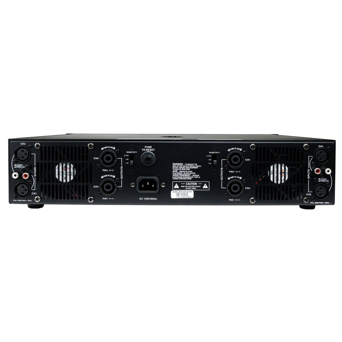 Amplificador de potencia Pro DJ G6-4CH de 4 canales