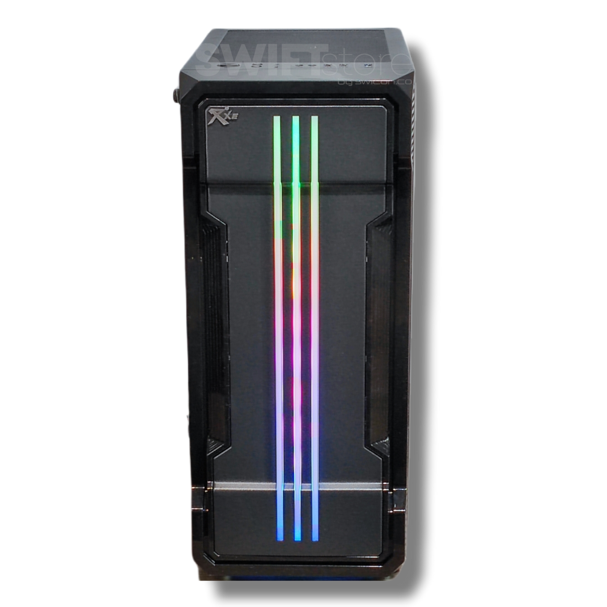 Chasis gamer negro RXE 05 con vidrio templado
