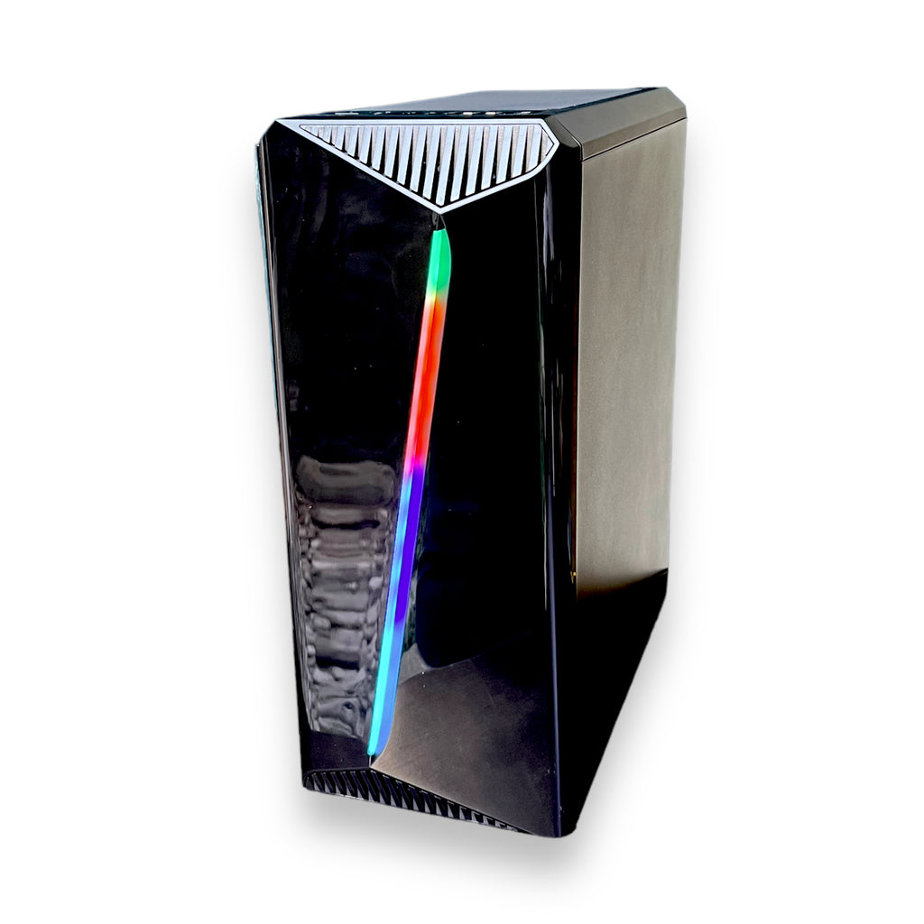 Chasis gamer RXE 03 negro con panel lateral de vidrio