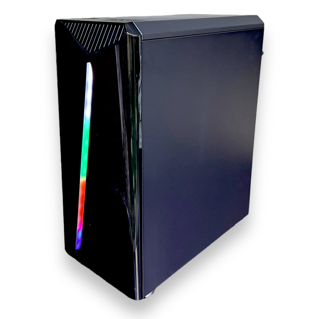 Chasis gamer RXE 03 negro con panel lateral de vidrio
