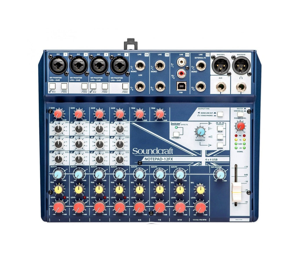 Consola análoga Soundcraft Notepad-12FX de 12 canales con USB