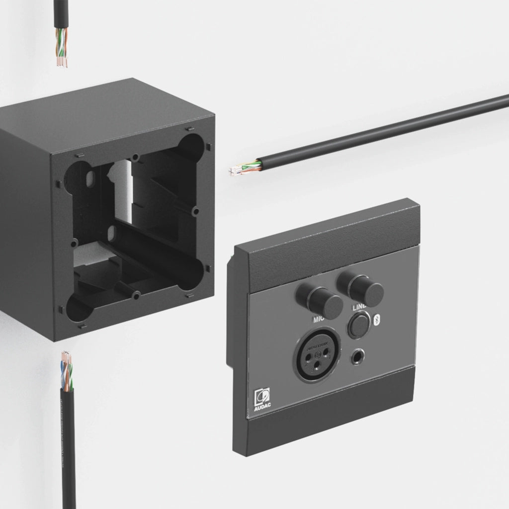 Panel de pared Audac WP225 con Bluetooth y entrada de micrófono
