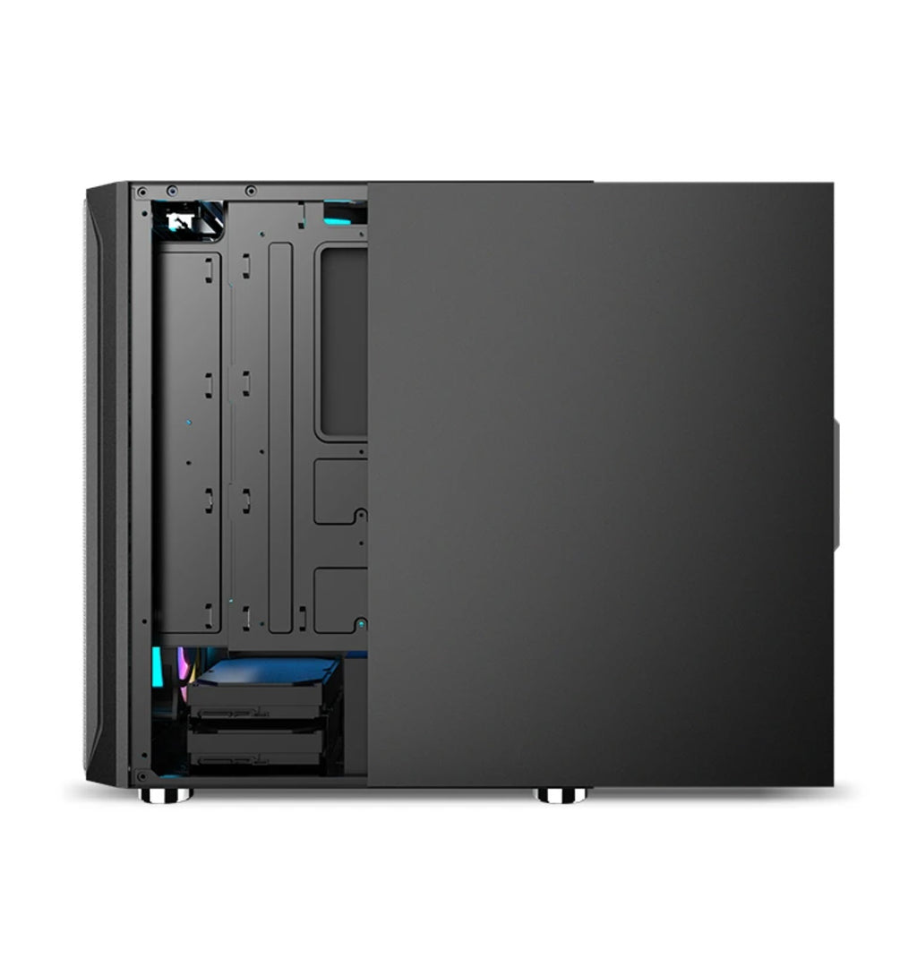 Chasis gamer negro RXE 05 con vidrio templado
