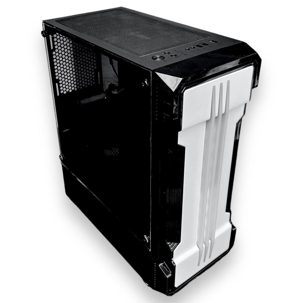 Case gamer RXE 05 FB negro con panel lateral de vidrio templado