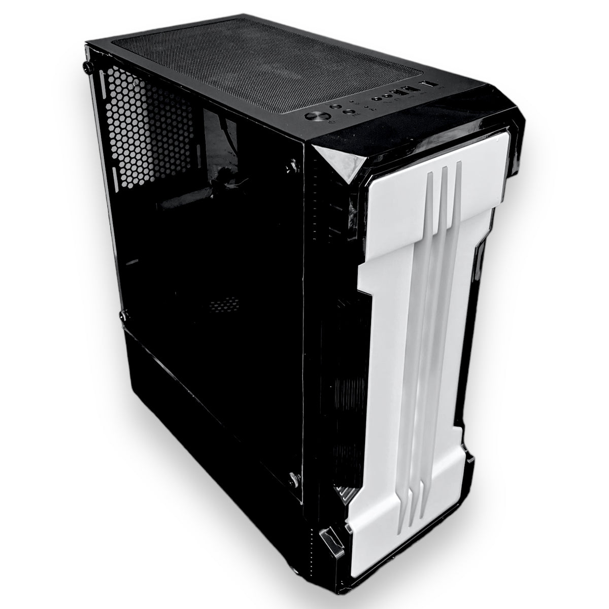 Case gamer RXE 05 FB negro con panel lateral de vidrio templado