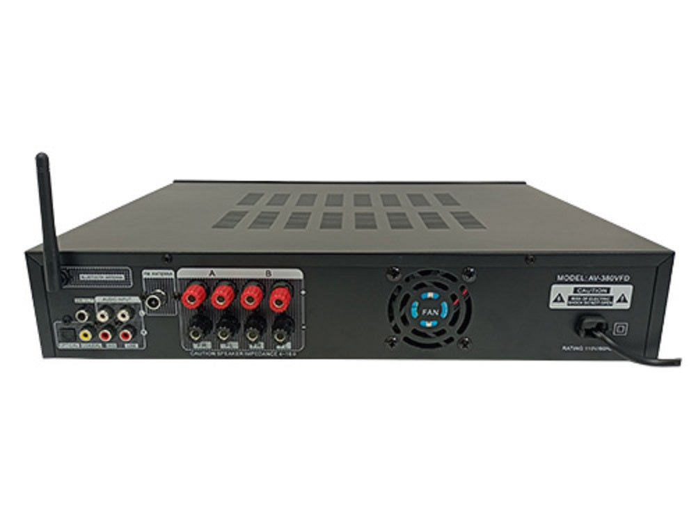 Amplificador estéreo Maxlin AV380 de 400 W con Bluetooth y radio