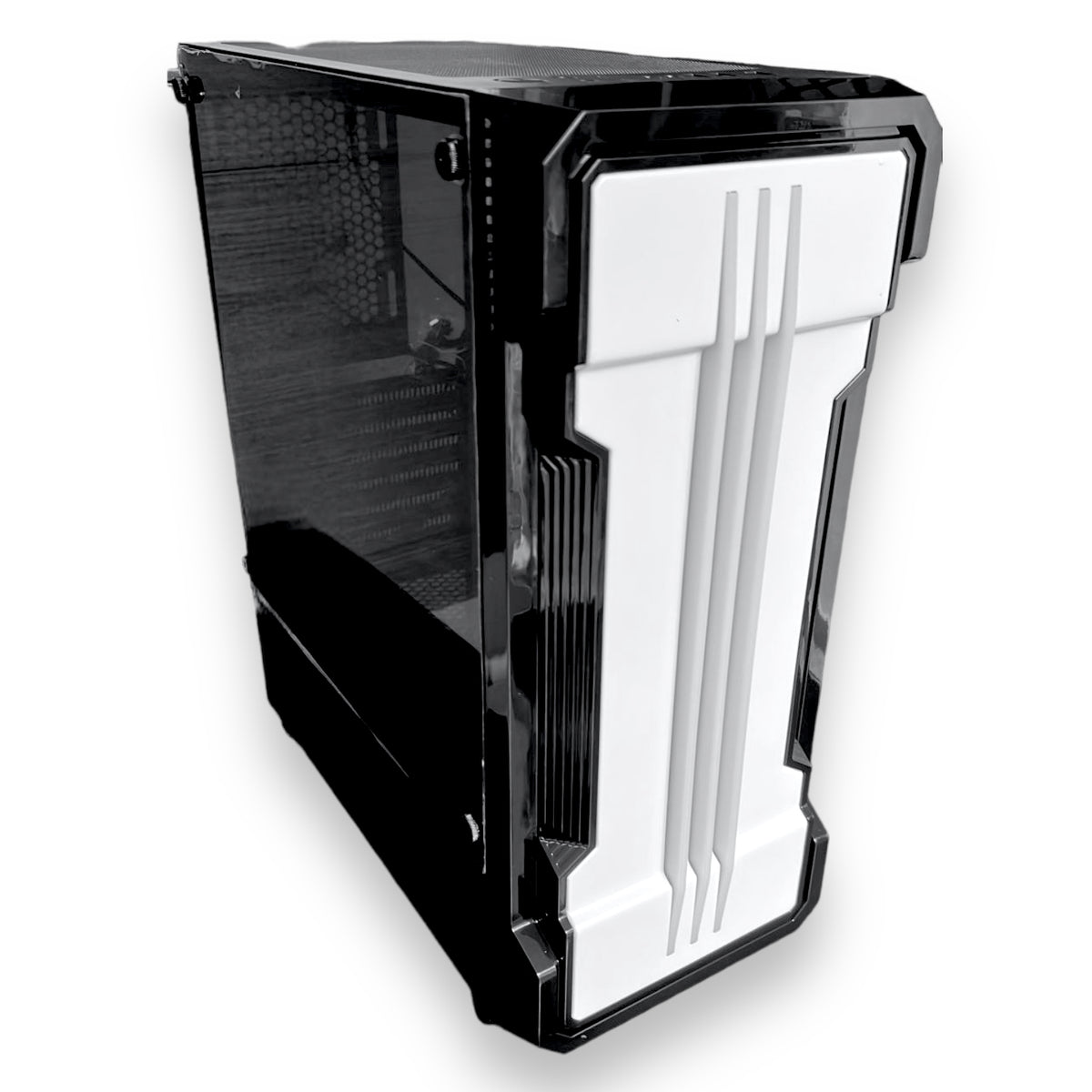 Case gamer RXE 05 FB negro con panel lateral de vidrio templado