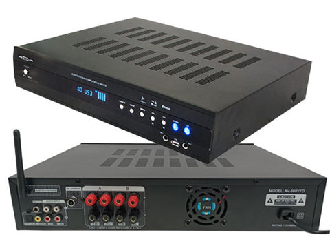 Amplificador estéreo Maxlin AV380 de 400 W con Bluetooth y radio