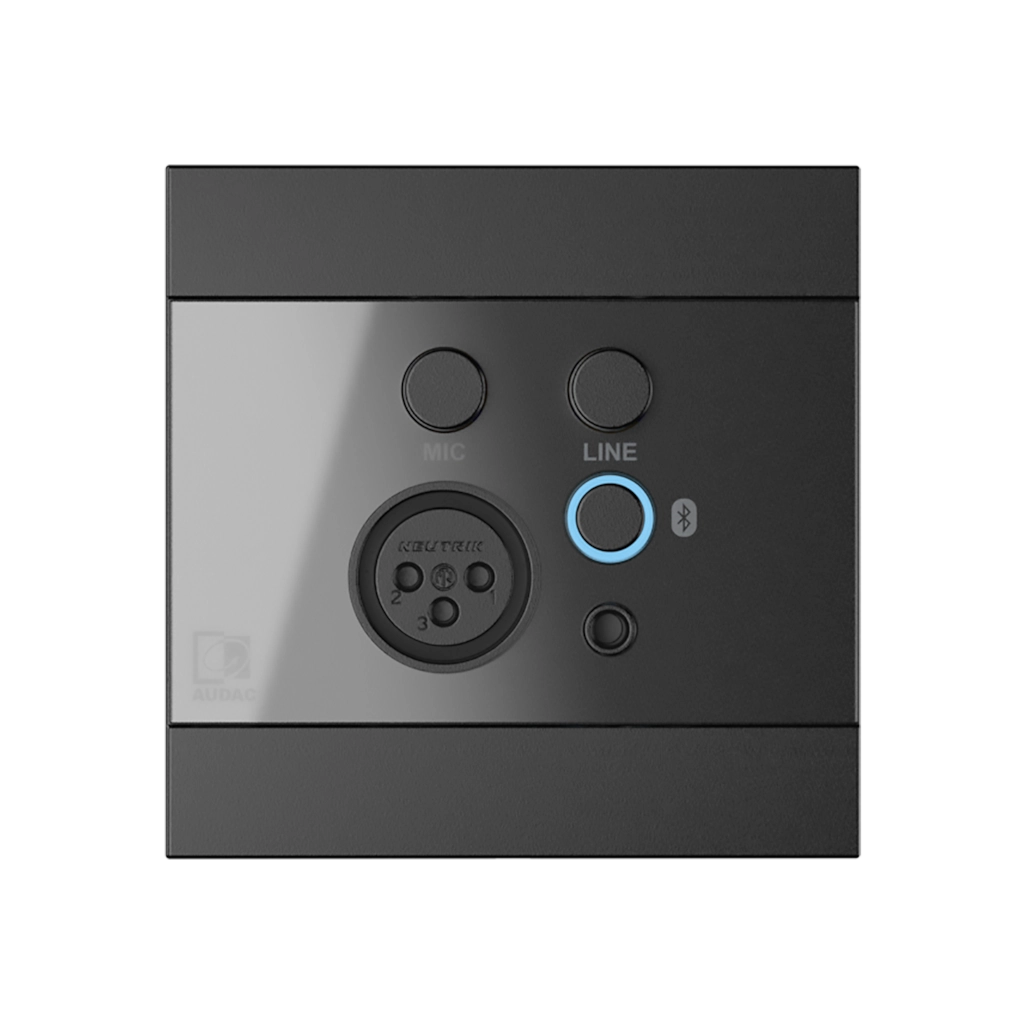 Panel de pared Audac WP225 con Bluetooth y entrada de micrófono