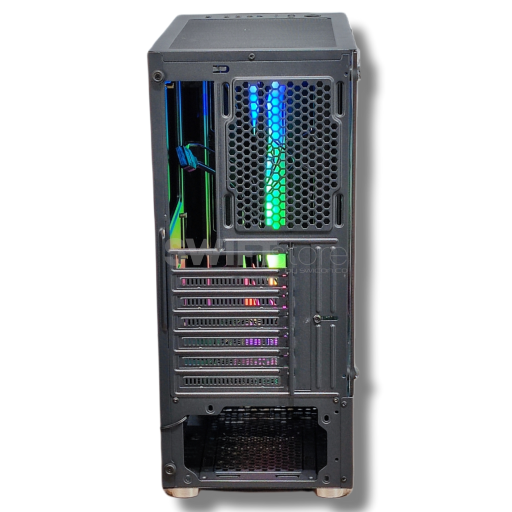 Chasis gamer negro RXE 05 con vidrio templado