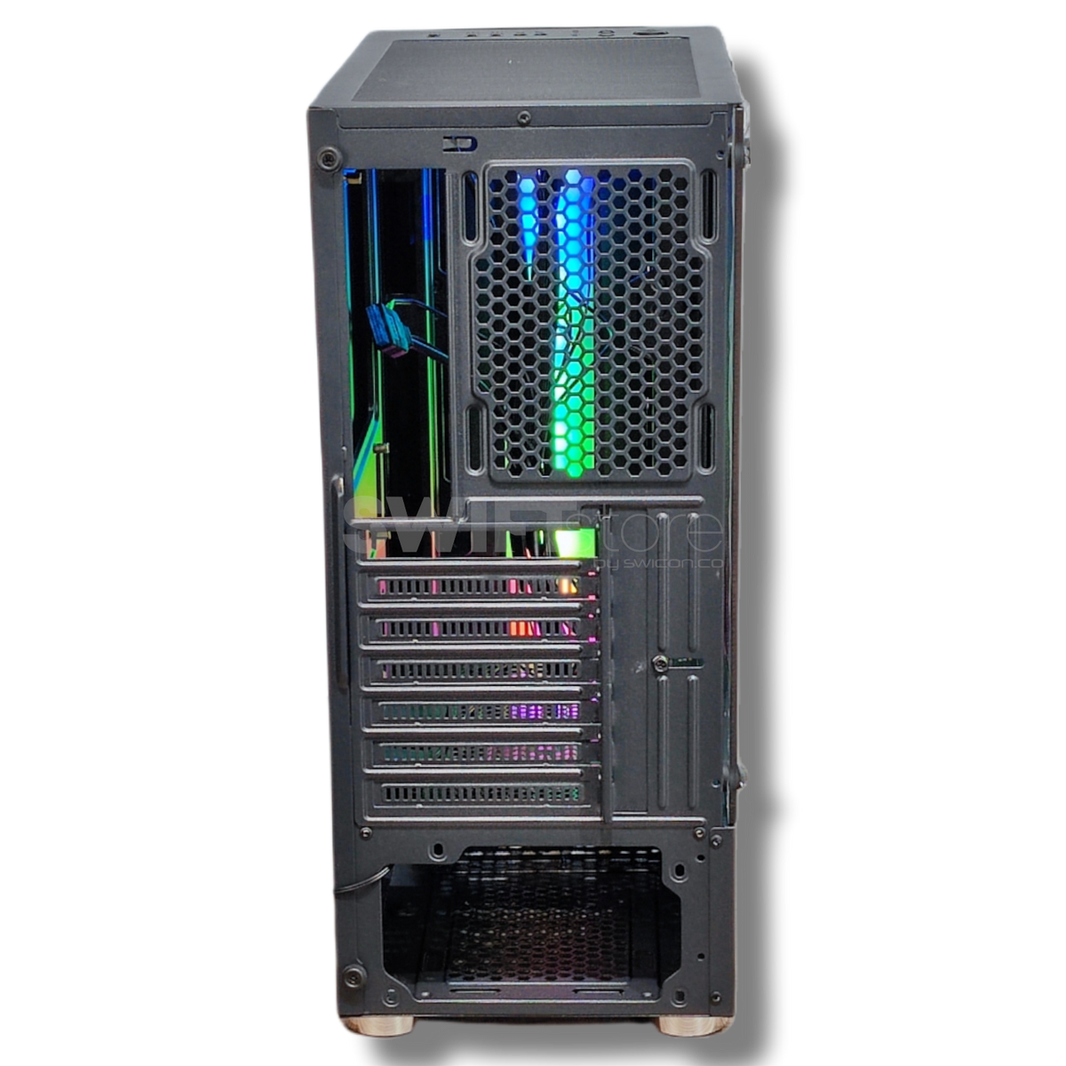 Chasis gamer negro RXE 05 con vidrio templado