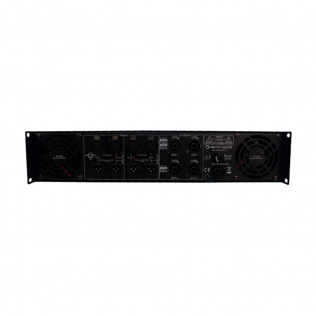 Amplificador de potencia Vento V4200 de 4 canales