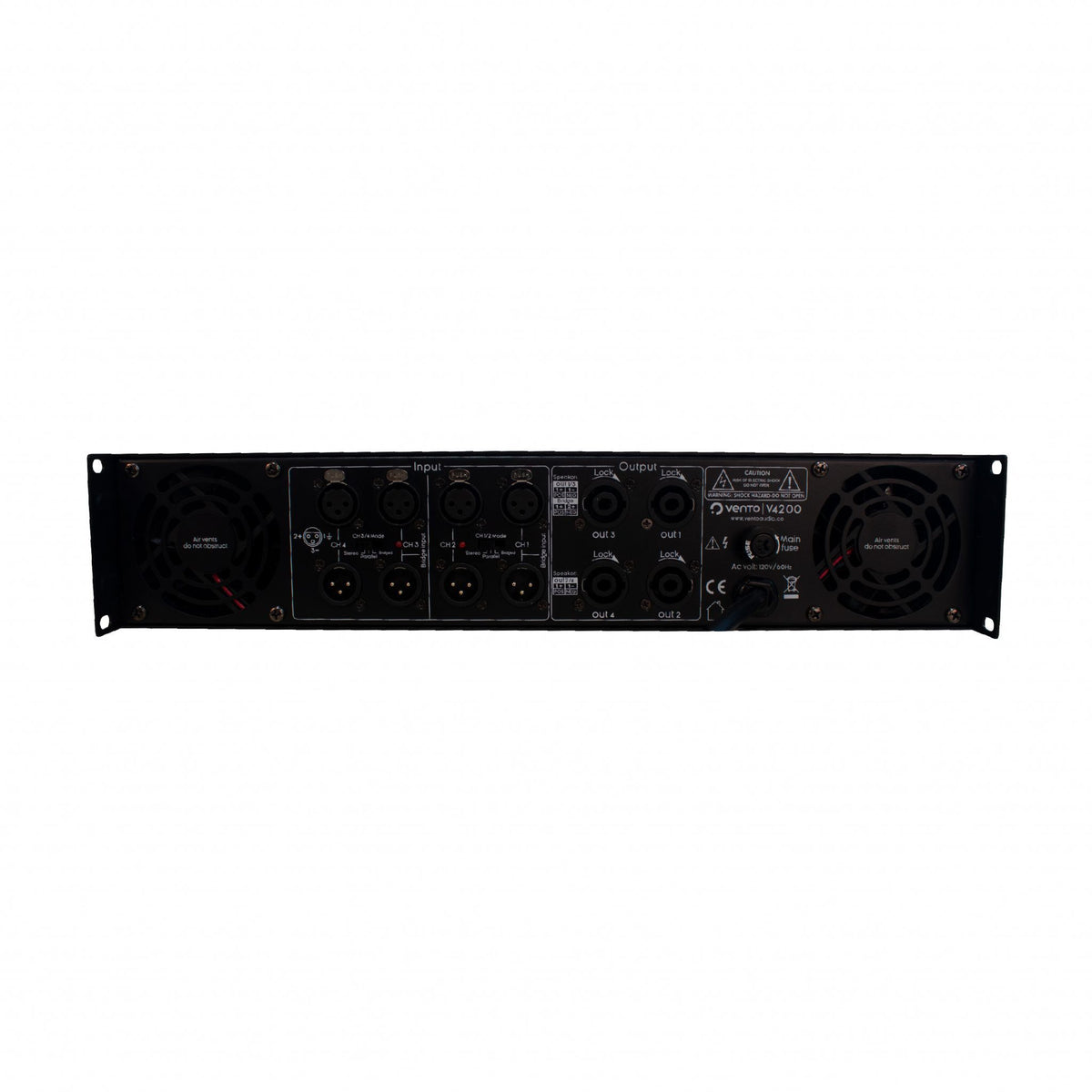 Amplificador de potencia Vento V4200 de 4 canales