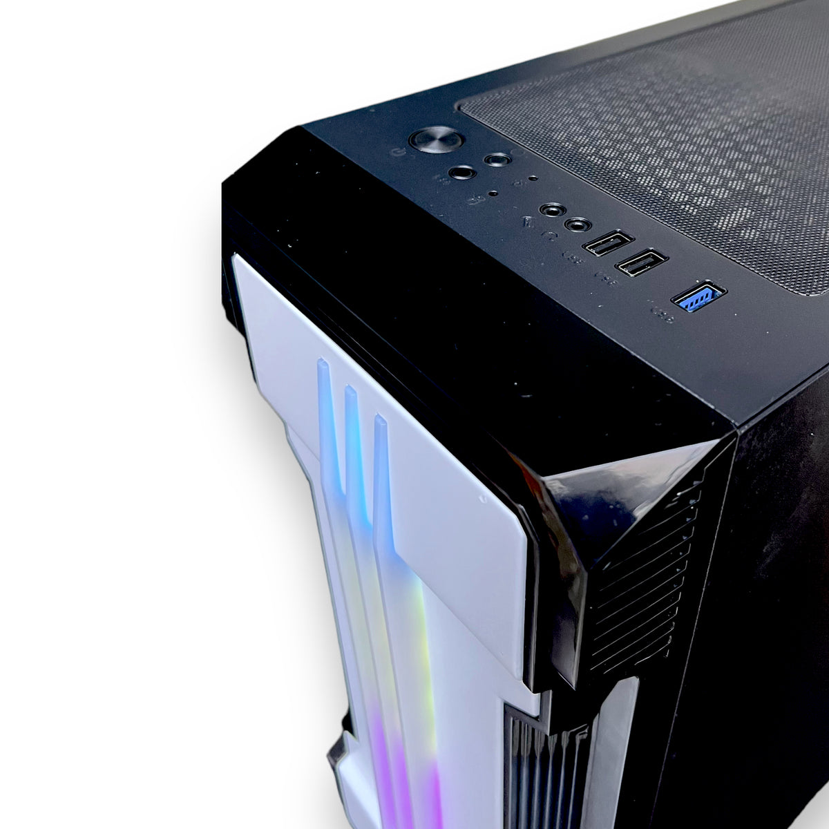 Case gamer RXE 05 FB negro con panel lateral de vidrio templado