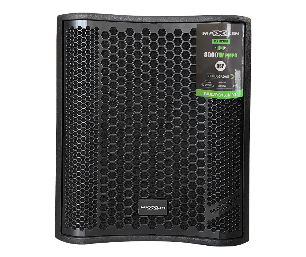 Subwoofer activo Maxlin MX18SUB de 18 pulgadas