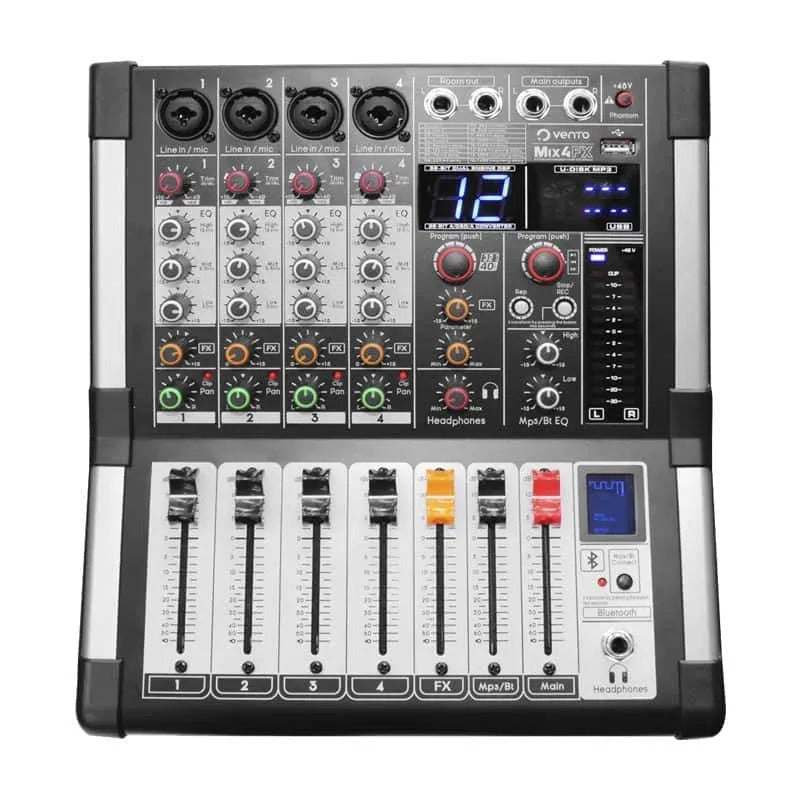 Consola análoga Vento MIX4FX de 4 canales con efectos y Bluetooth