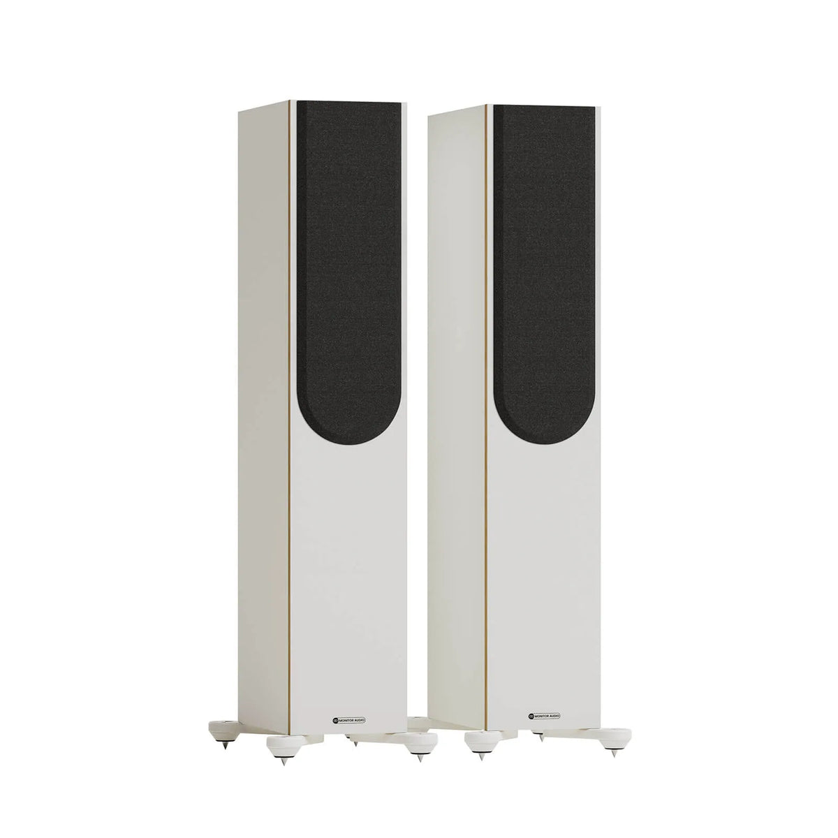 Par de parlantes HiFi de piso Monitor Audio Bronze 300 en acabado Urban Grey
