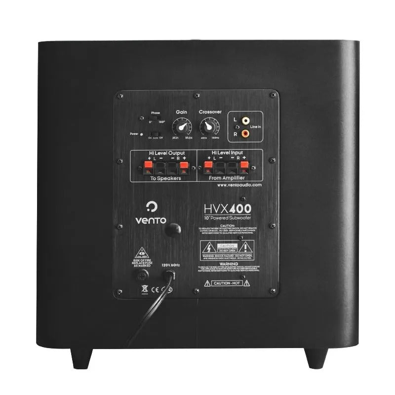 Subwoofer activo de estudio Vento HVX400 de 10 pulgadas