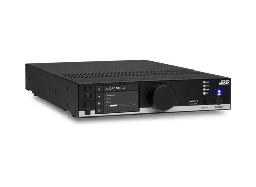 Amplificador compacto Audac MFA216 de 2 x 80 W clase D para instalación