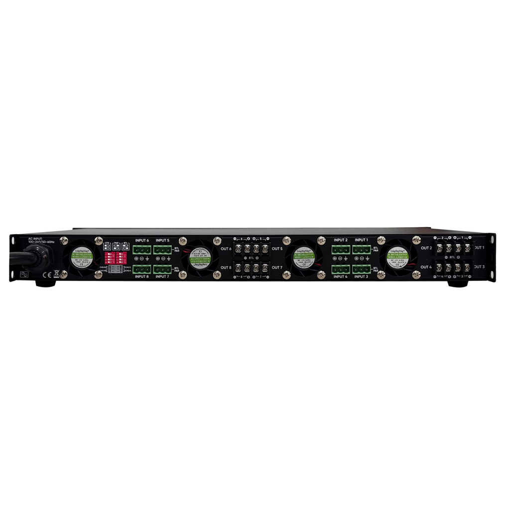 Vento V4008X Amplificador de potencia 8 canales clase D 1200 W