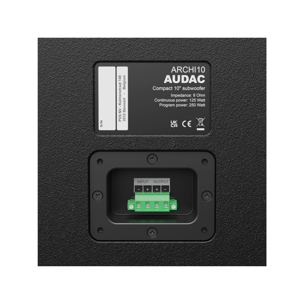 Audac ARCHI10/B Subwoofer pasivo 10" 900 W