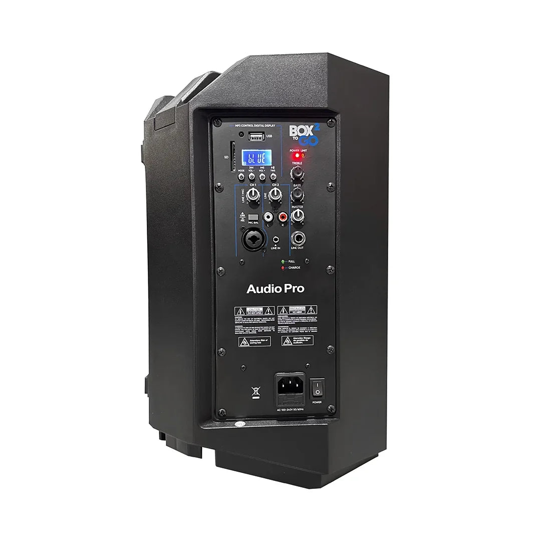 AudioPro BOX to GO² Parlante recargable Bluetooth 8" 100 W
