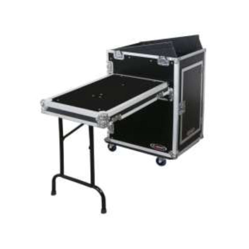 Case rack 13U con mesa de trabajo
