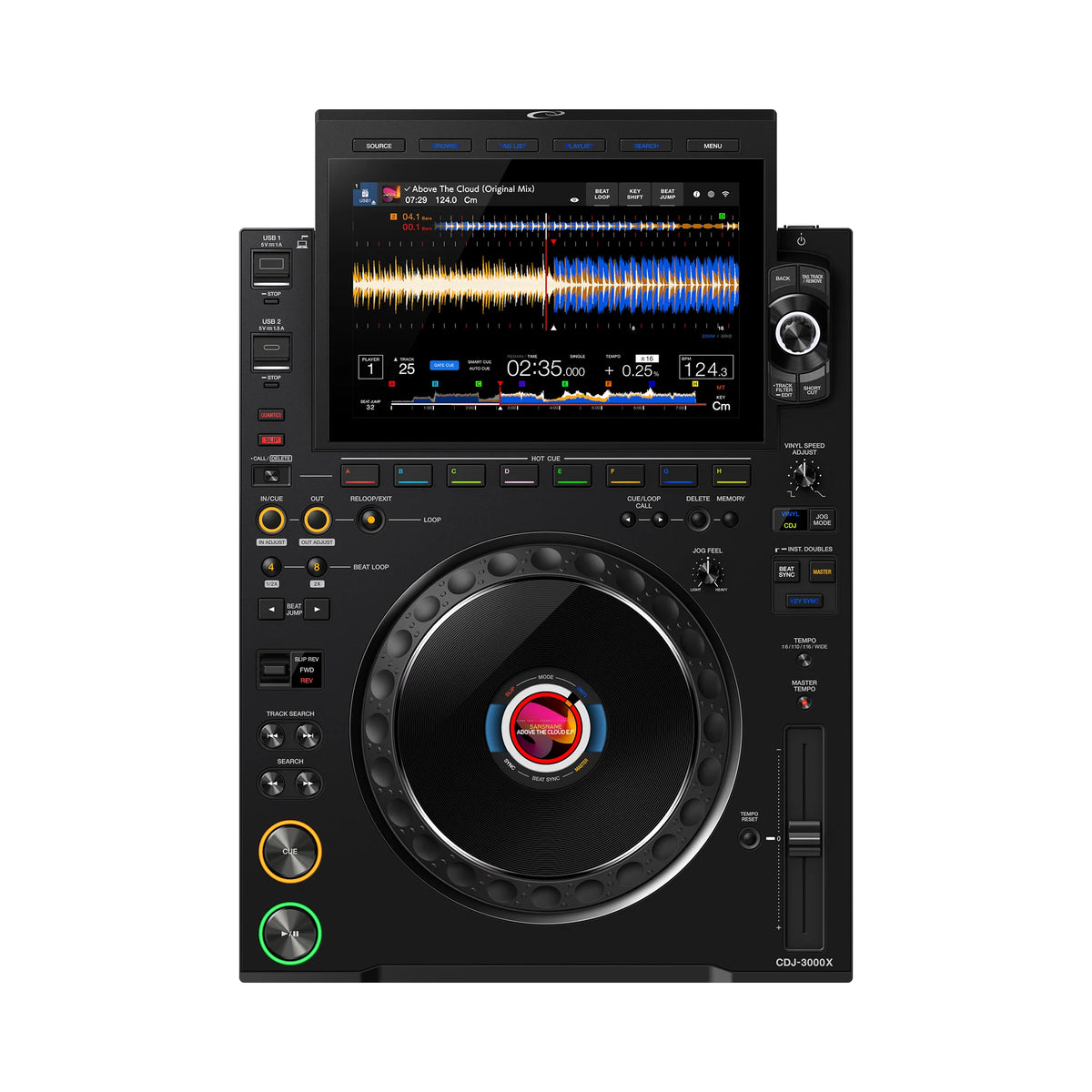 AlphaTheta CDJ-3000X Reproductor DJ 10.1" Wi-Fi 32-bit/96 kHz