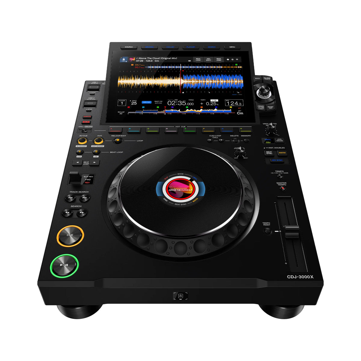 AlphaTheta CDJ-3000X Reproductor DJ 10.1" Wi-Fi 32-bit/96 kHz