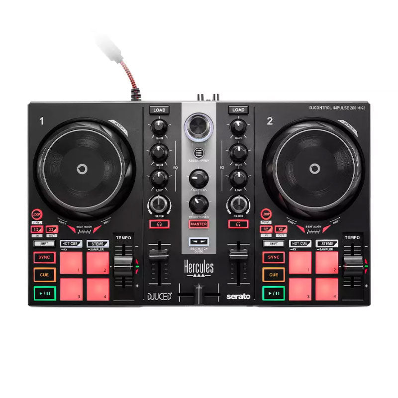 Hercules DJControl Inpulse 200 MK2 Controladora DJ compacta con Stems