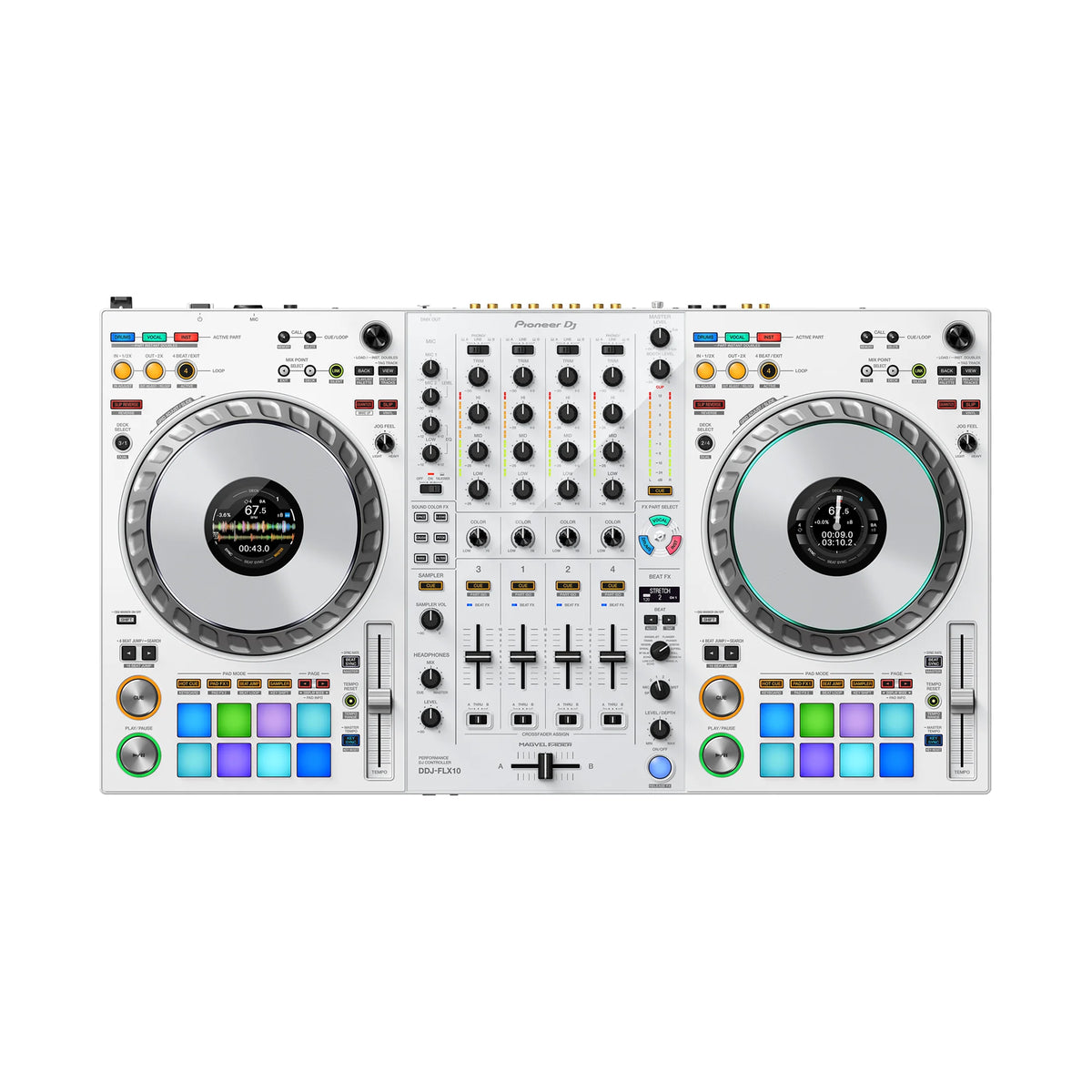 Pioneer DJ DDJ-FLX10-W Controlador DJ 4 canales blanco