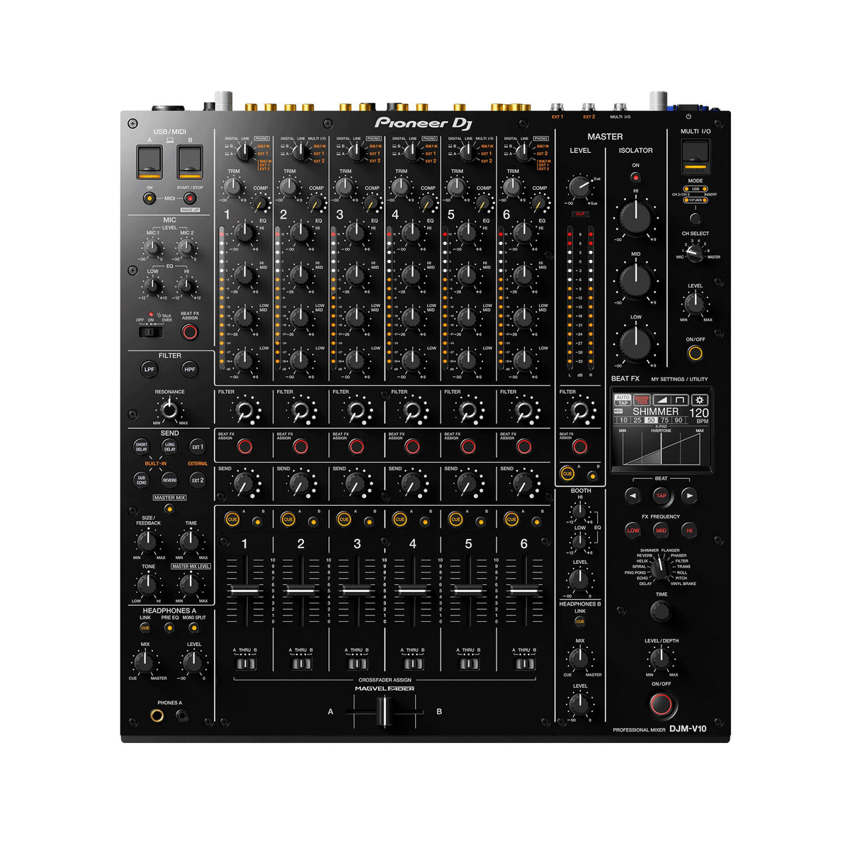 Pioneer DJ DJM-V10 Mezclador análogo profesional 6 canales