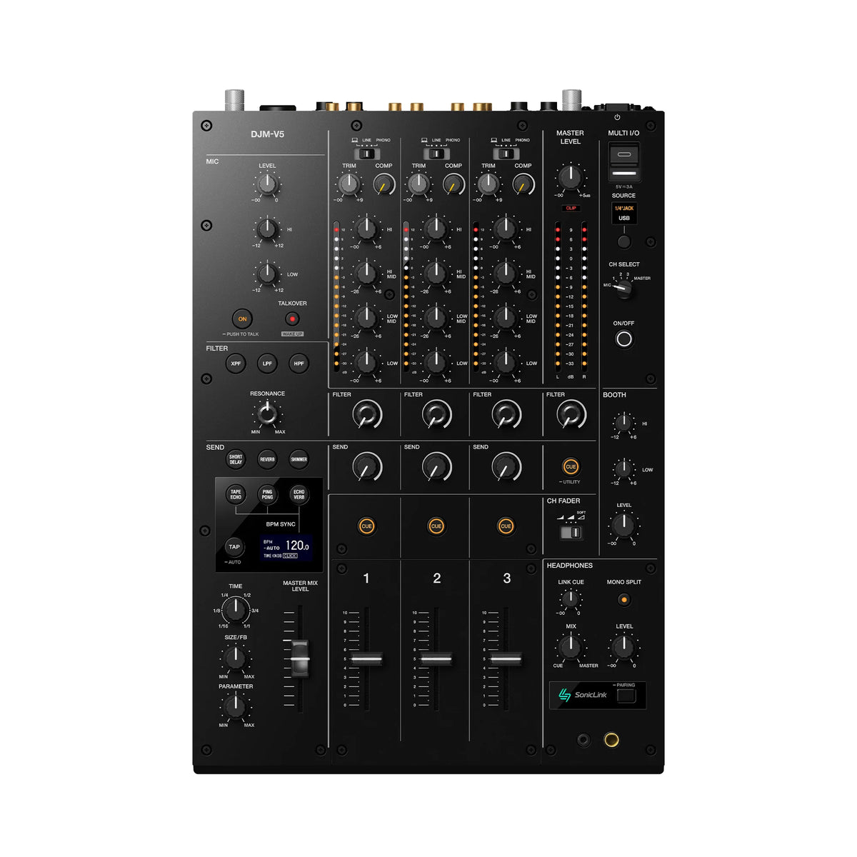 AlphaTheta DJM-V5 Mezclador DJ profesional 3 canales SonicLink