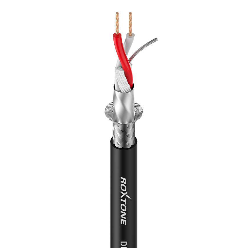 Roxtone DMX022 Cable DMX y AES/EBU 24AWG doble blindaje rollo 100 m