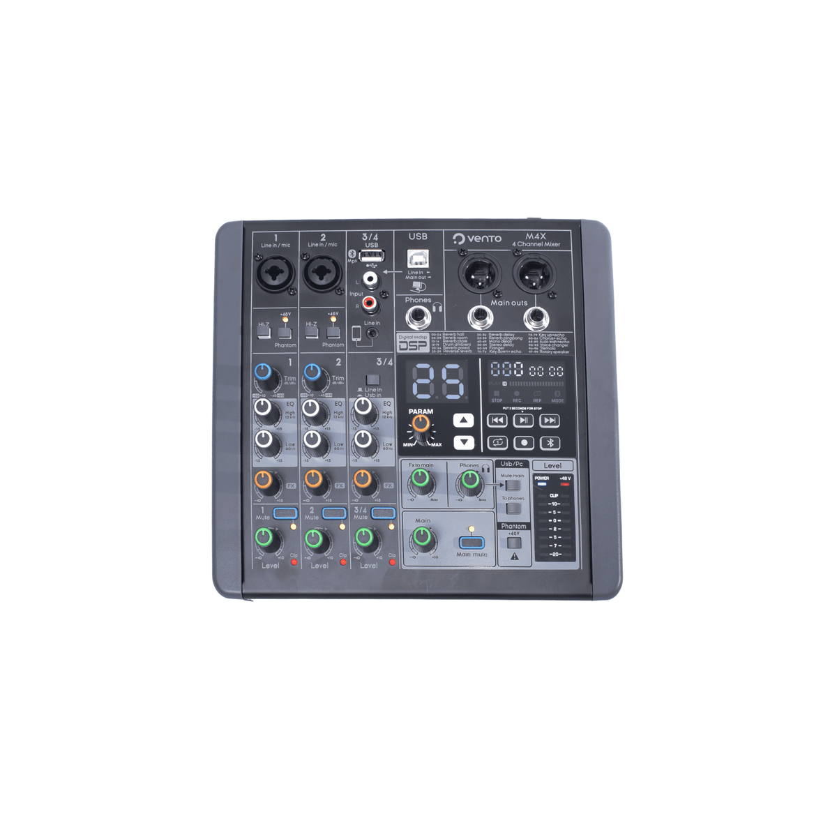 Vento M4X Consola de audio pasiva 4 canales con efectos