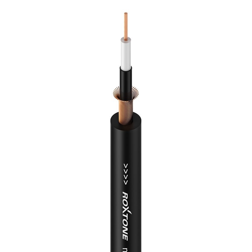 Roxtone GC010 Cable para instrumento 24AWG negro rollo 100 m