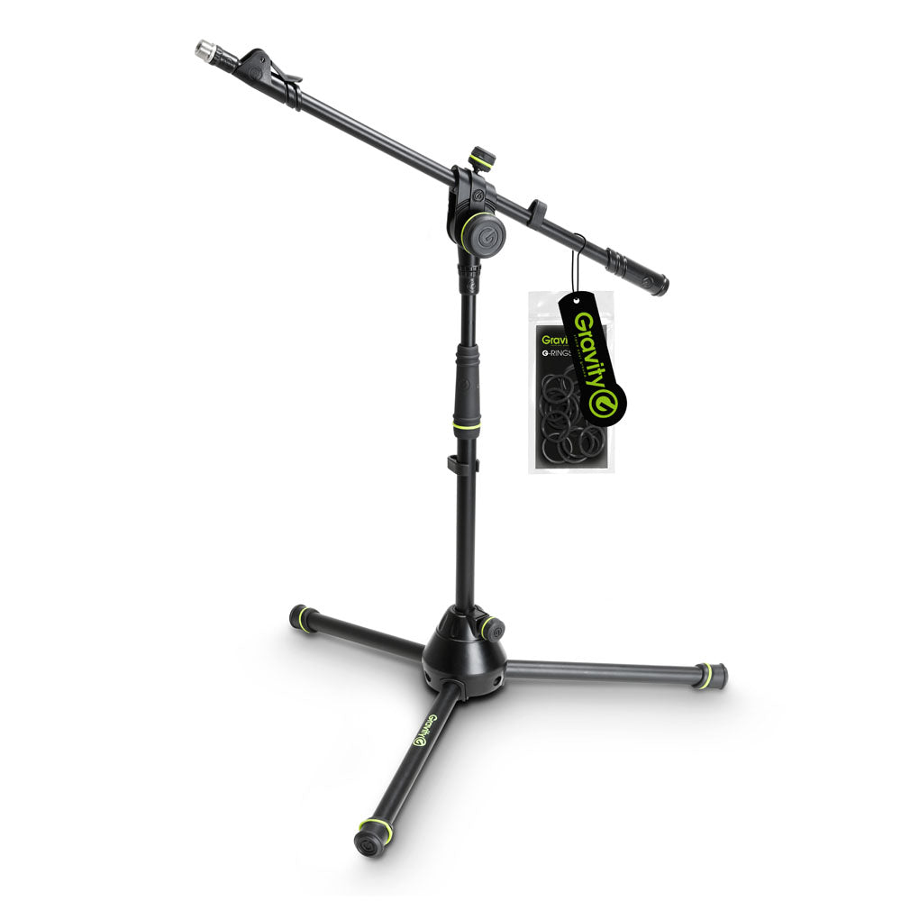 Gravity MS 4222 B Soporte de micrófono corto con trípode y jirafa negro