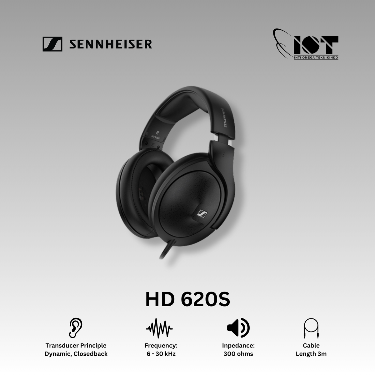 Sennheiser HD 620S Audífonos cerrados audiófilos 150 Ω