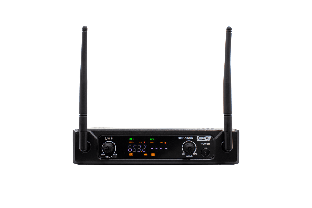 Pro DJ UHF-1222M Micrófono inalámbrico doble de mano