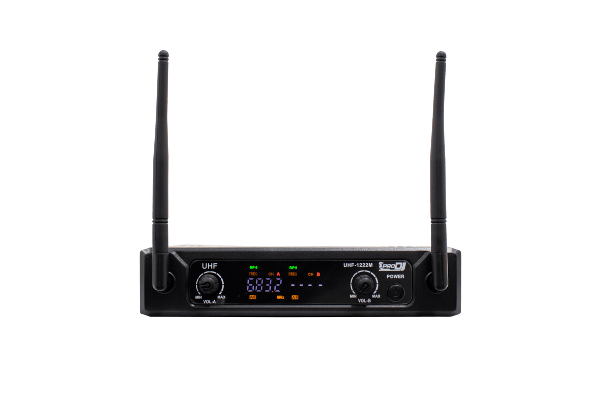 Pro DJ UHF-1222M Micrófono inalámbrico doble de mano