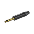 Roxtone J2BG Plug mono 6.3 mm negro y dorado