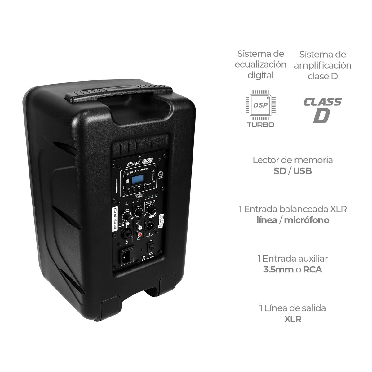 J&R J5233 Predator Cabina activa 8"