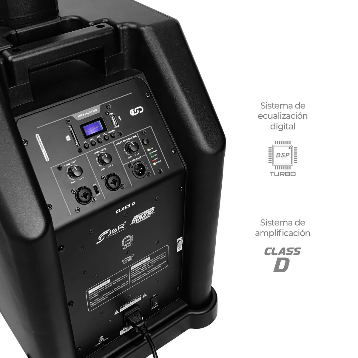 J&R J5238 Cabina activa tipo array 12" con DSP Turbo y Dual Connection