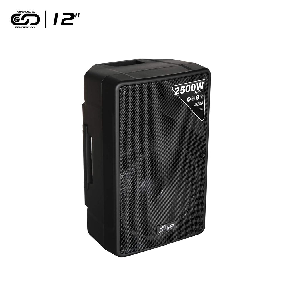 J&R J5268 Cabina activa 12" con Bluetooth 5.0, panel MP3 y control remoto