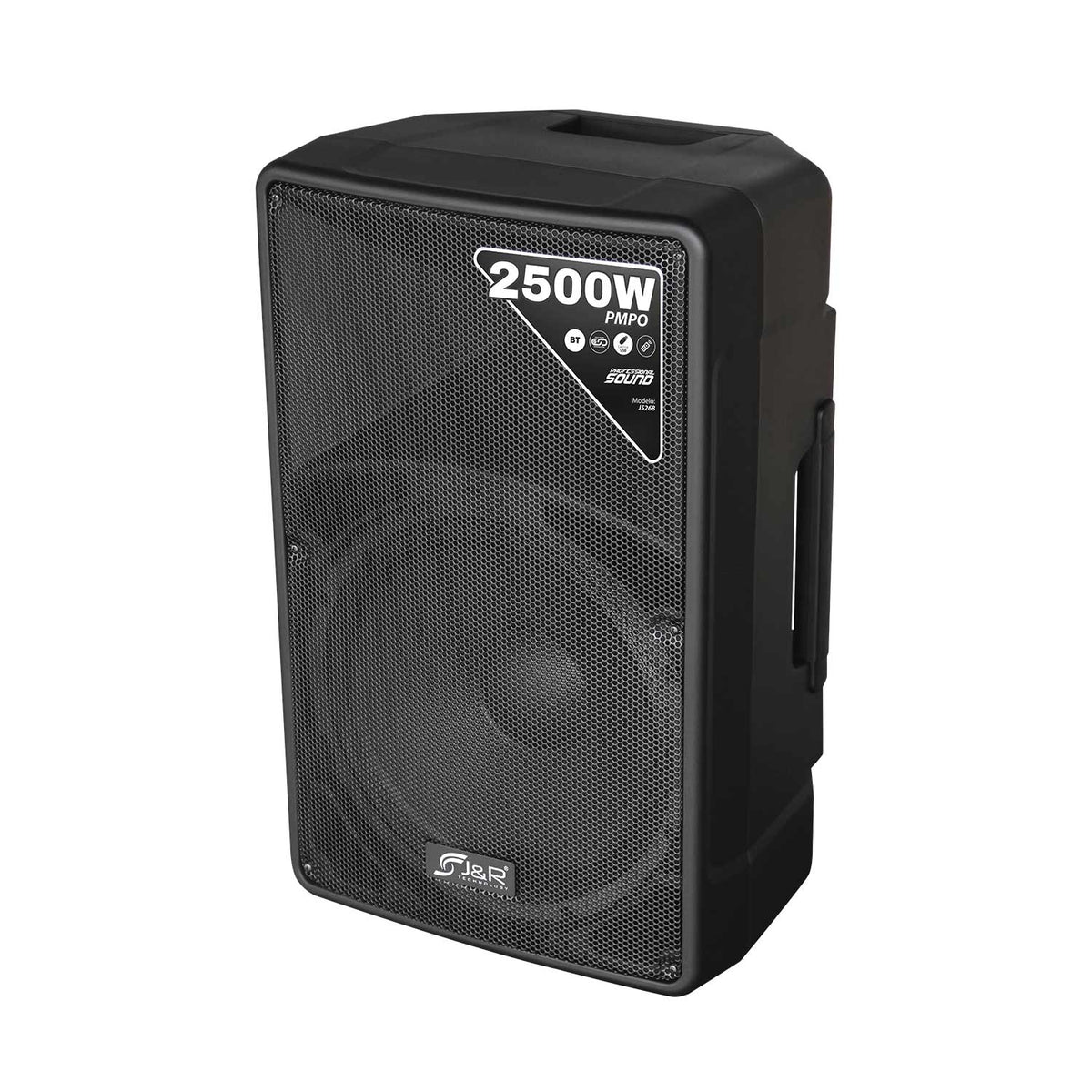 J&R J5268 Cabina activa 12" con Bluetooth 5.0, panel MP3 y control remoto