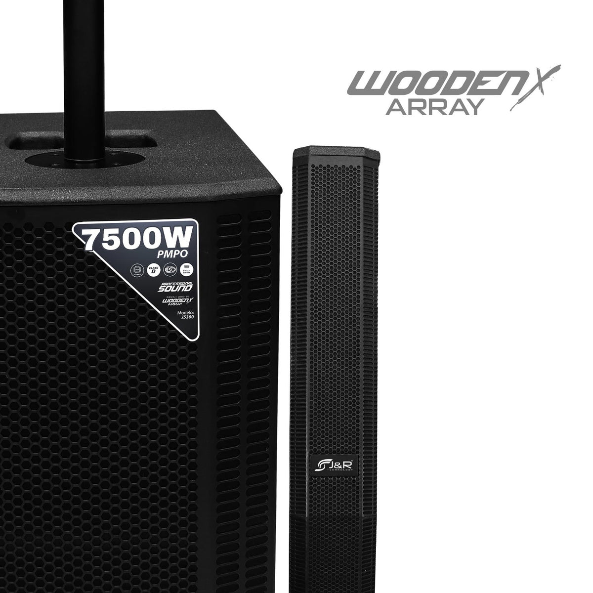 J&R J5300 Sistema array activo 2 x 10" 550 W con DSP Turbo y Bluetooth