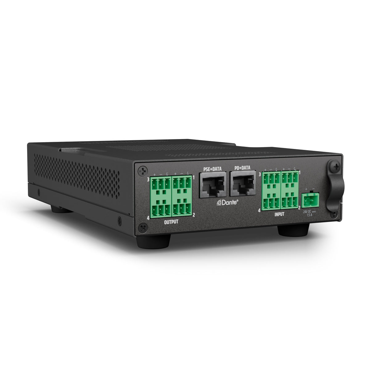 LD Systems DIO 44 Interfaz Dante de 4 entradas y 4 salidas con Phantom 24V