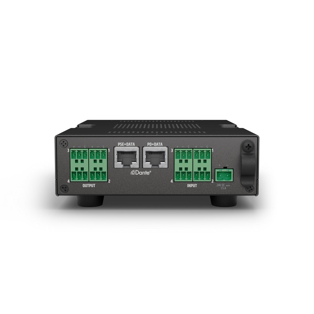 LD Systems DIO 44 Interfaz Dante de 4 entradas y 4 salidas con Phantom 24V