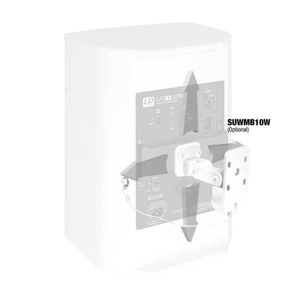 LD Systems SAT 82 A G2 W Caja acústica activa 8" 80 W blanca